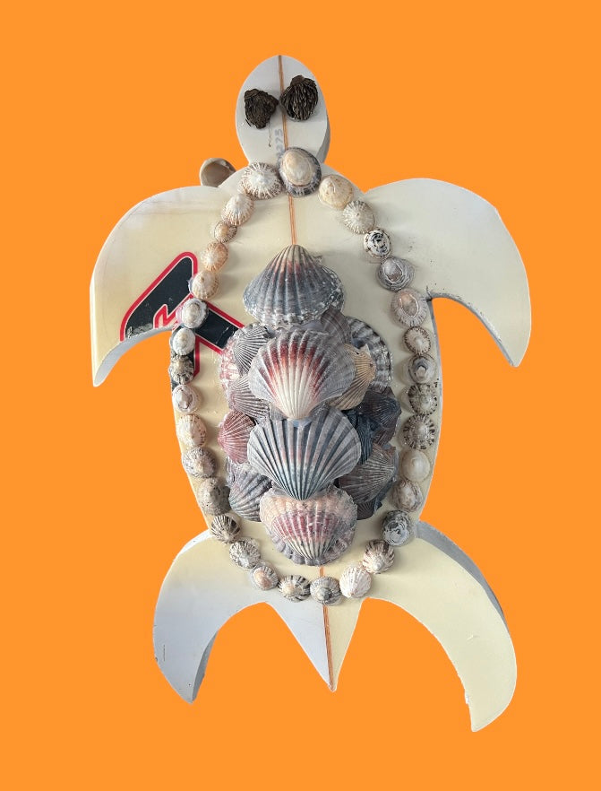 Turtle made from recycled broken surfboard- large & small